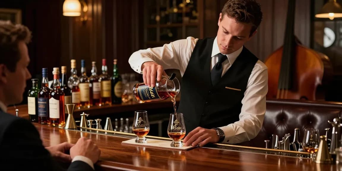 Experience the rich flavor and elegance of Weller C.Y.P.B. Bourbon at a stylish tasting bar.